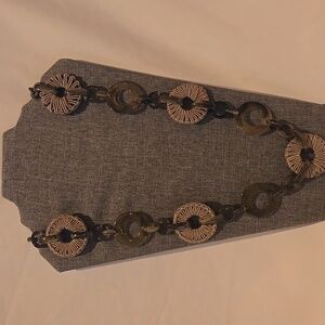 Necklace Tourtoise & Weave Design. 16' Inch Drop. Nwot!